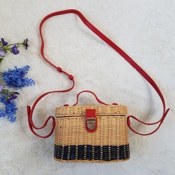 Draper James bucket straw bag NWOT with original dust bag - Picture 1 of 10
